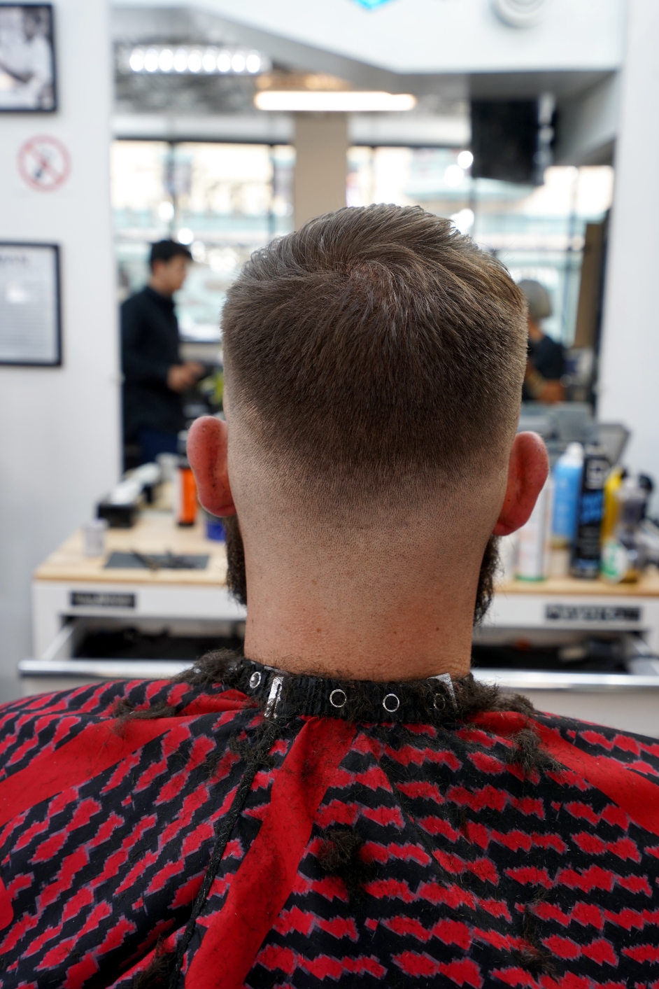 Fade haircut at Flippers Barbershop